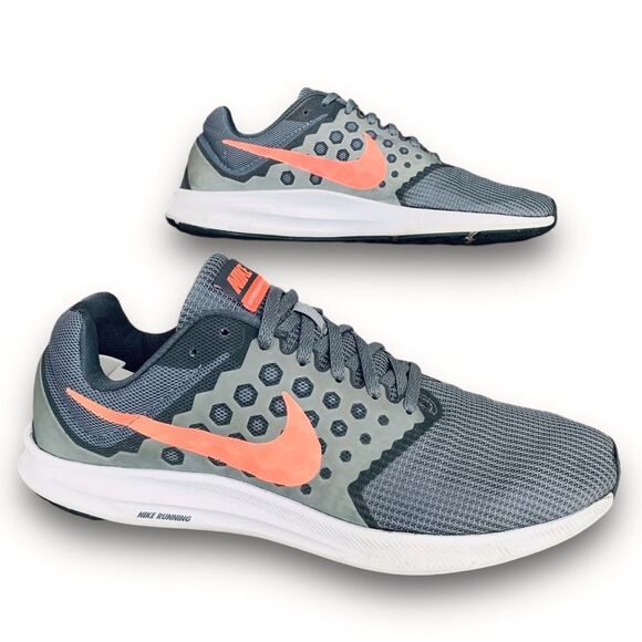 Nike Downshifter Cool Grey Lava Glow Running Athletic Shoes Women’s size 11 - Picture 3 of 15